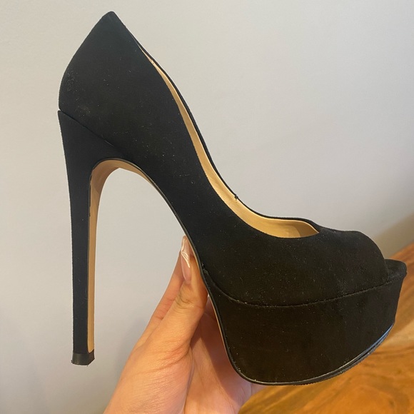 Steve Madden black toots pumps - Picture 8 of 10